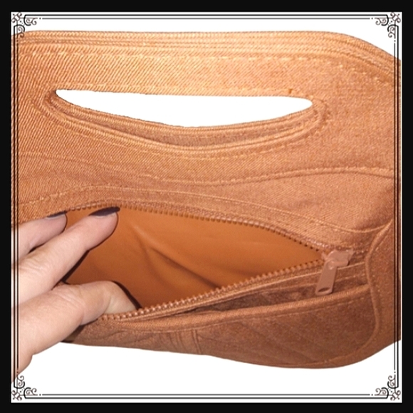 Vintage Light Brown Canvas Handbag - Picture 3 of 7
